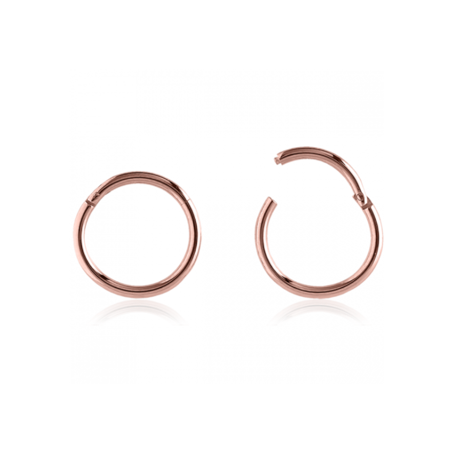 CLICKER ANNEAU A CHARNIERE PVD ROSE