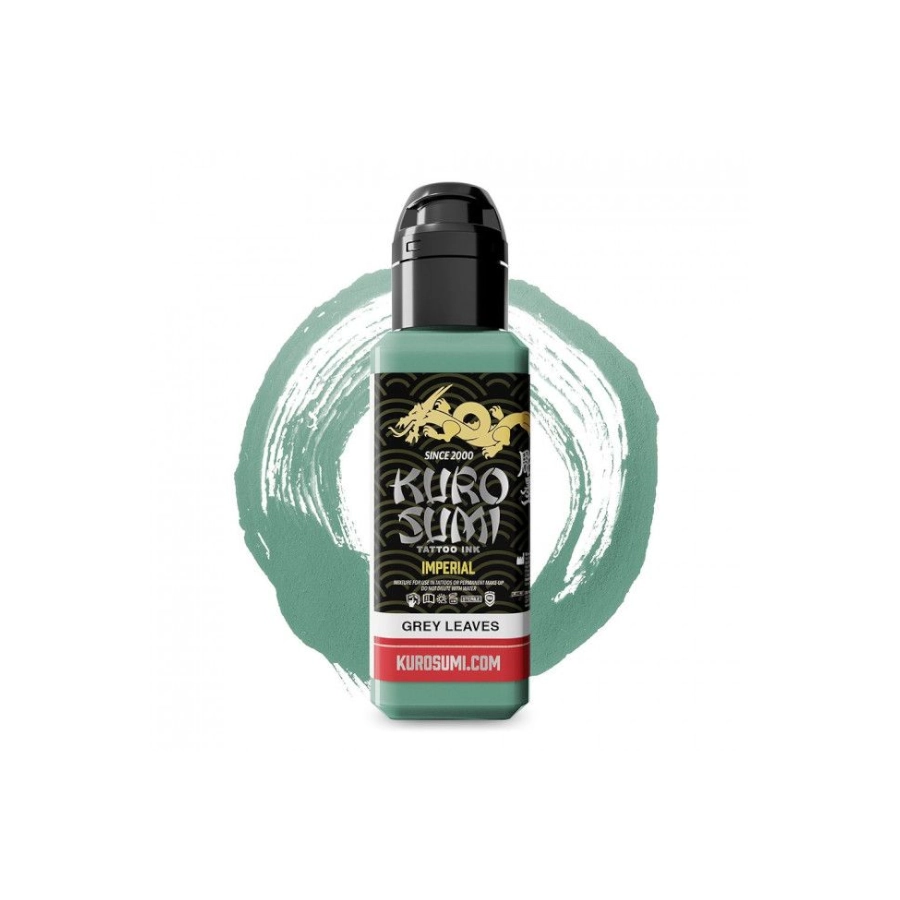 Encre de Tatouage Verte Kuro Sumi Imperial Grey Leaves – Conforme REACH – Pigment Professionnel Haute Intensité*