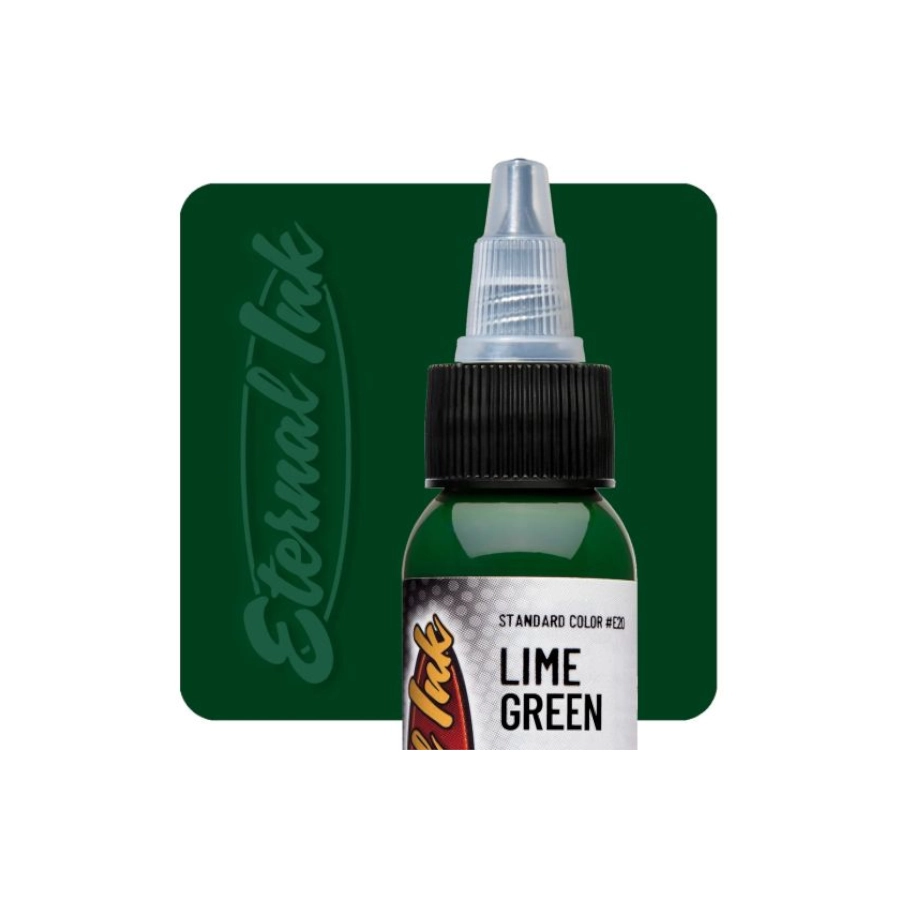 Encre Tatouage Verte - Eternal Ink Lime Green - Encre artistique pour l'entrainement au tatouage NON REACH*