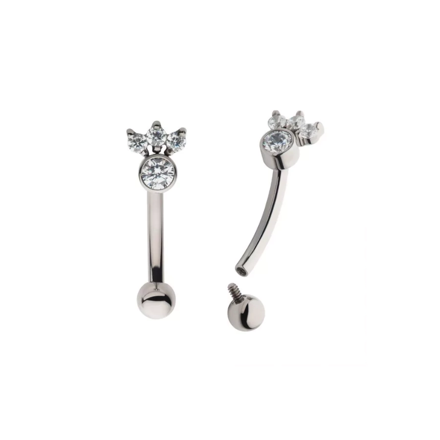 Piercing Banane - Titane F136 Gamme Invictus - Banane 10 avec pas de vis interne*