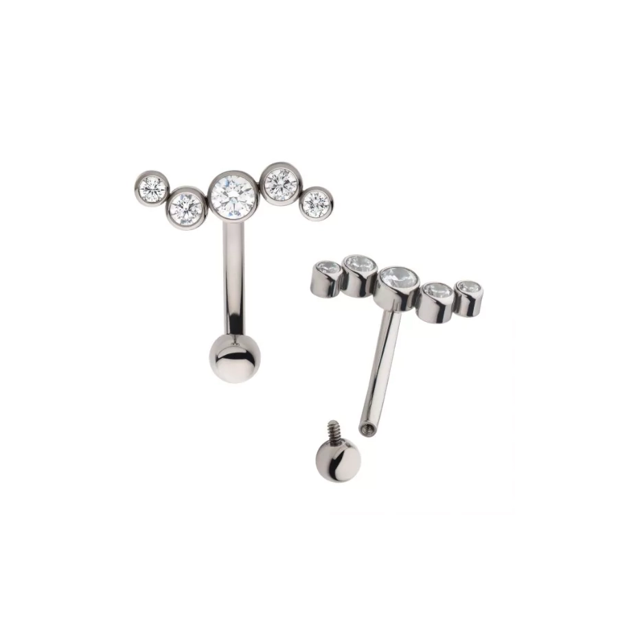 Piercing Banane - Titane F136 Interne Gamme Invictus - Banane 6 avec pas de vis interne*