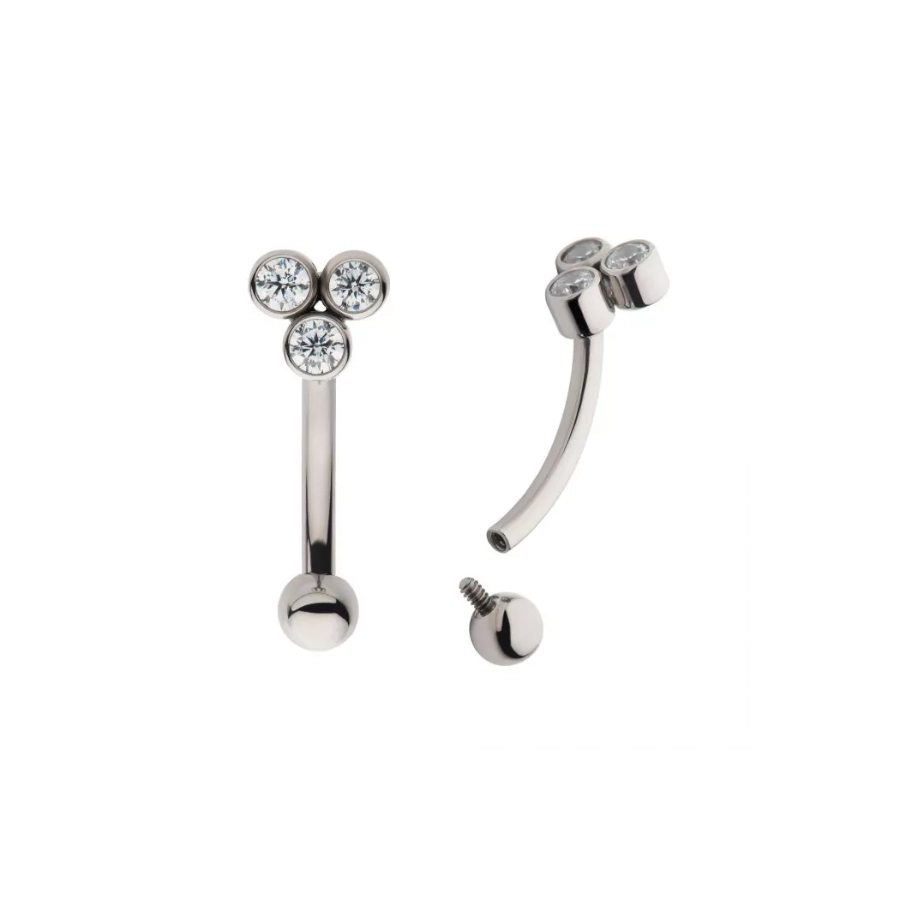 Piercing Banane - Titane F136 Interne Gamme Invictus - Banane 7 avec pas de vis interne*