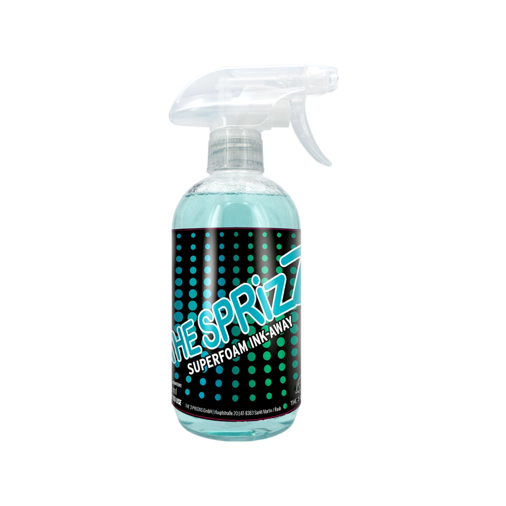 Savon Tattoo - The Sprizz Superfoam Ink Away - Savon effet glaçon prêt à l'emploi pour le nettoyage des tatouages