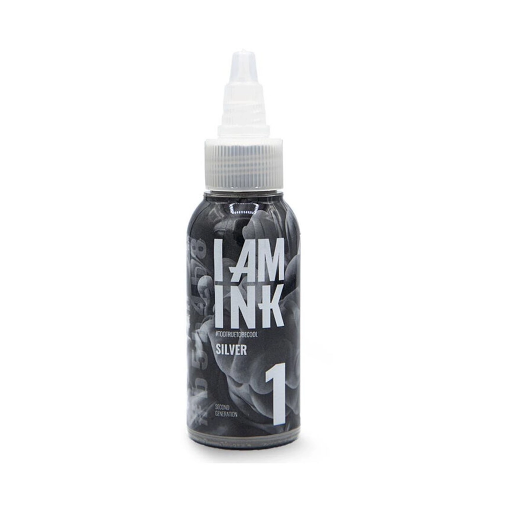 Encre Tattoo Grise - I Am Ink Silver 1 - Mélange pour le tatouage encre reach 50 ml*
