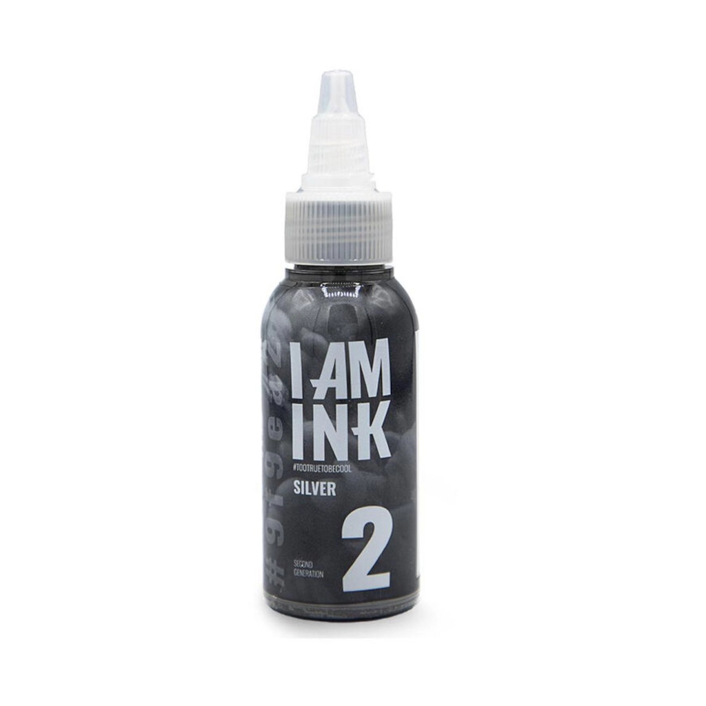 Encre Tattoo Grise - I Am Ink Silver 2 - Mélange pour le tatouage encre reach 50 ml*