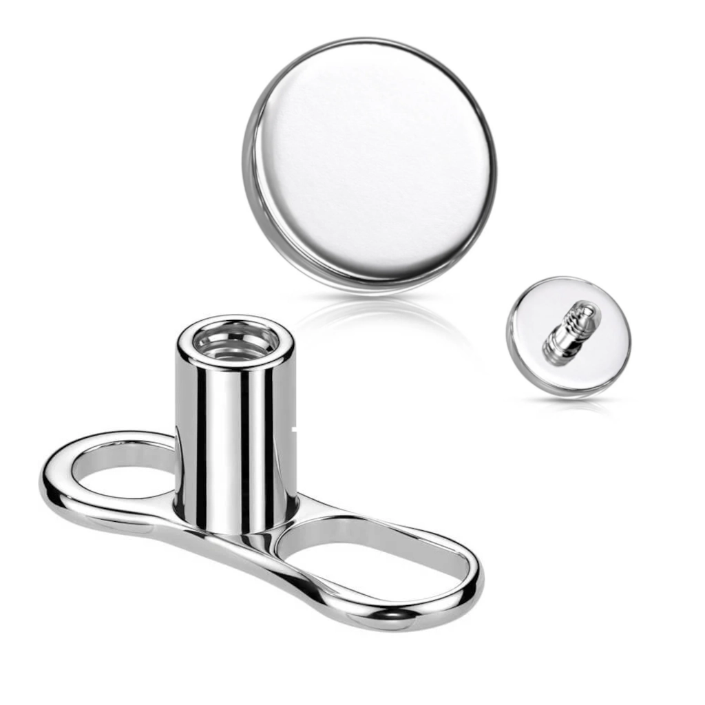 Piercing Surface Titane ASTM F136 - Micro Dermal Stérile & Embout Disque 4 mm*