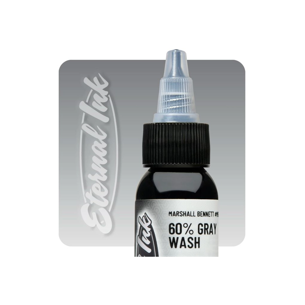Encre Entrainement Tattoo Greywash - Eternal Ink Marshall Bennett Gray Wash 60% - Encre artistique pour entrainement au tatouage NON REACH* 