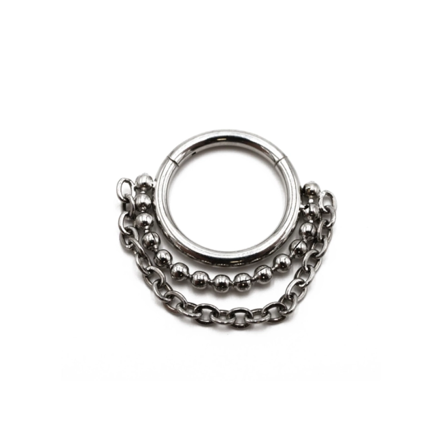 Piercing Anneau - Acier - Clicker avec fermeture à charnière*