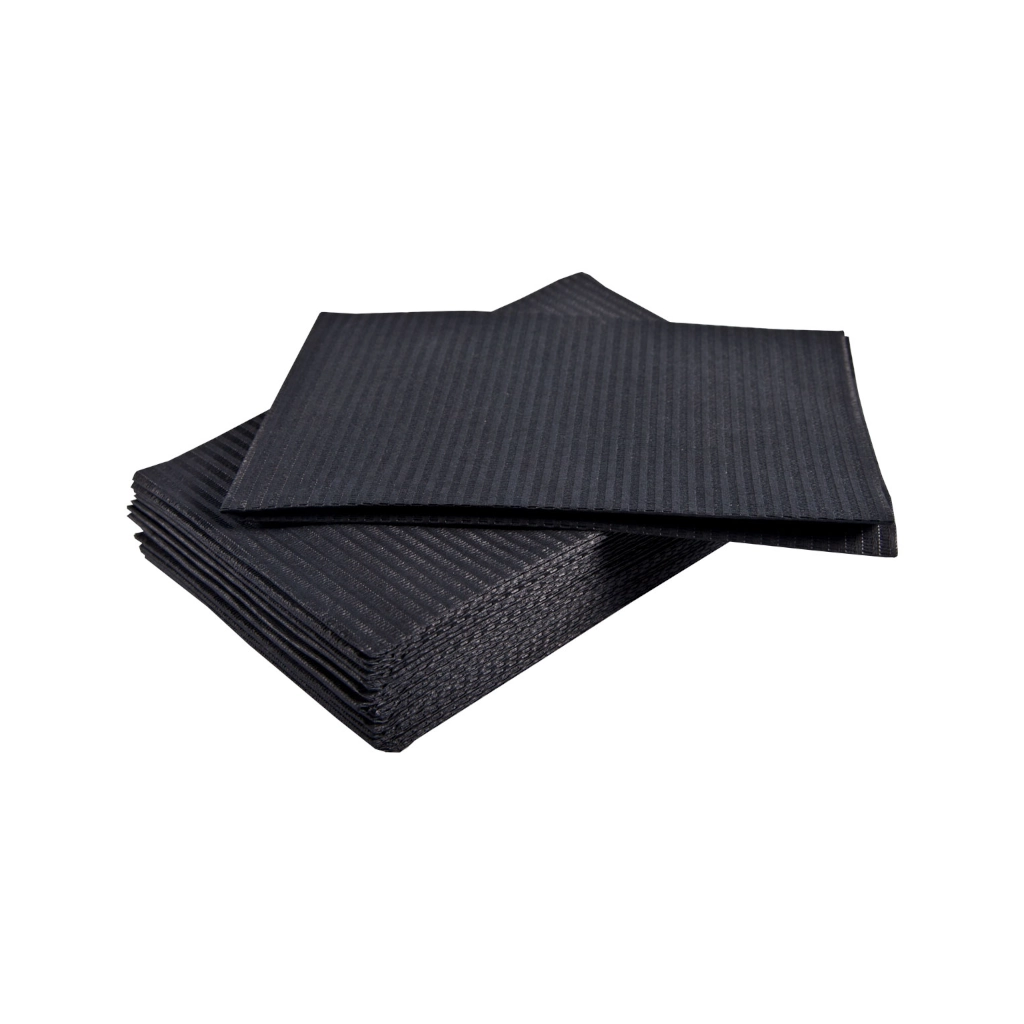 Protection Tattoo - Unigloves Lap Clothes - Paquet de 50 toiles de serviettes noires 34 x 45,5 cm*