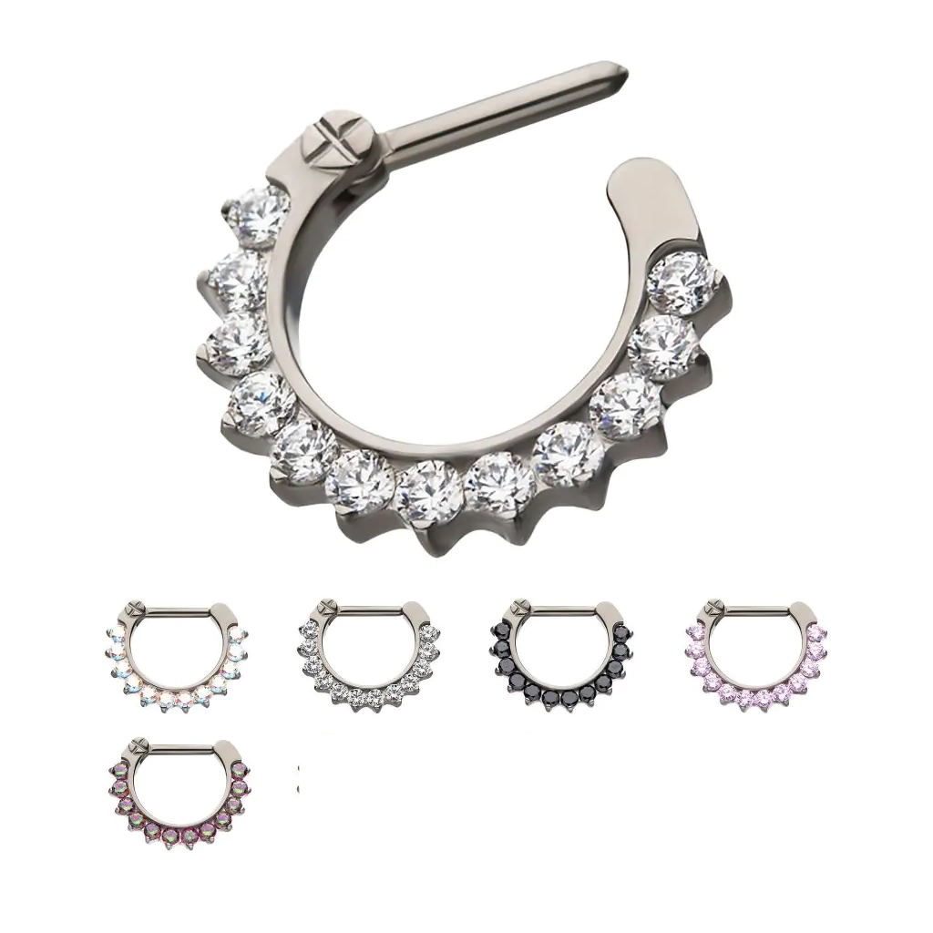 Piercing Anneau - Titane F136 Gamme Invictus - Anneau 1 avec fermeture à charnière 1,2 x 8 mm*