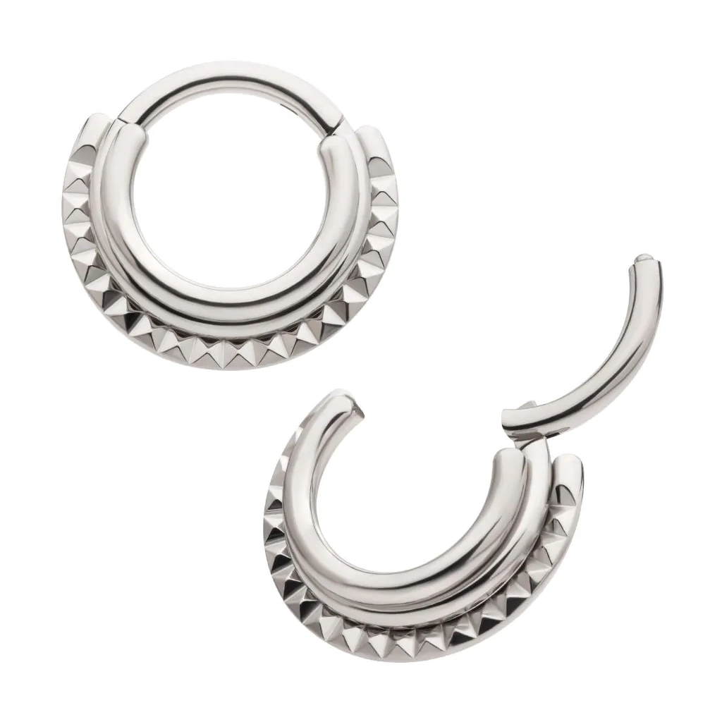 Piercing Anneau - Invictus Titane F136 - Clicker anneau 18 avec fermeture à charnière*