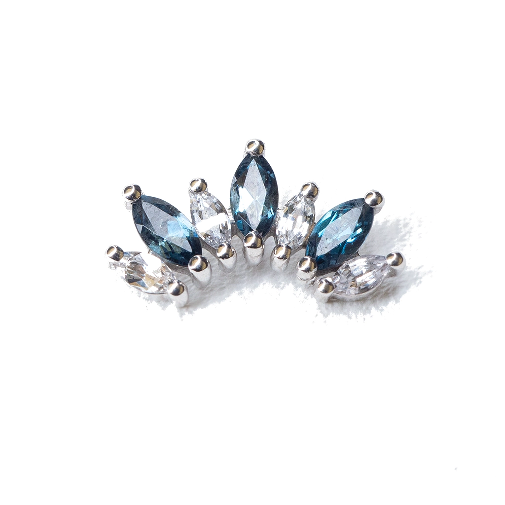 Piercing Labret - Titane Astm F136 Stérile - Labret 396 avec pas de vis interne largeur embout 12 mm*