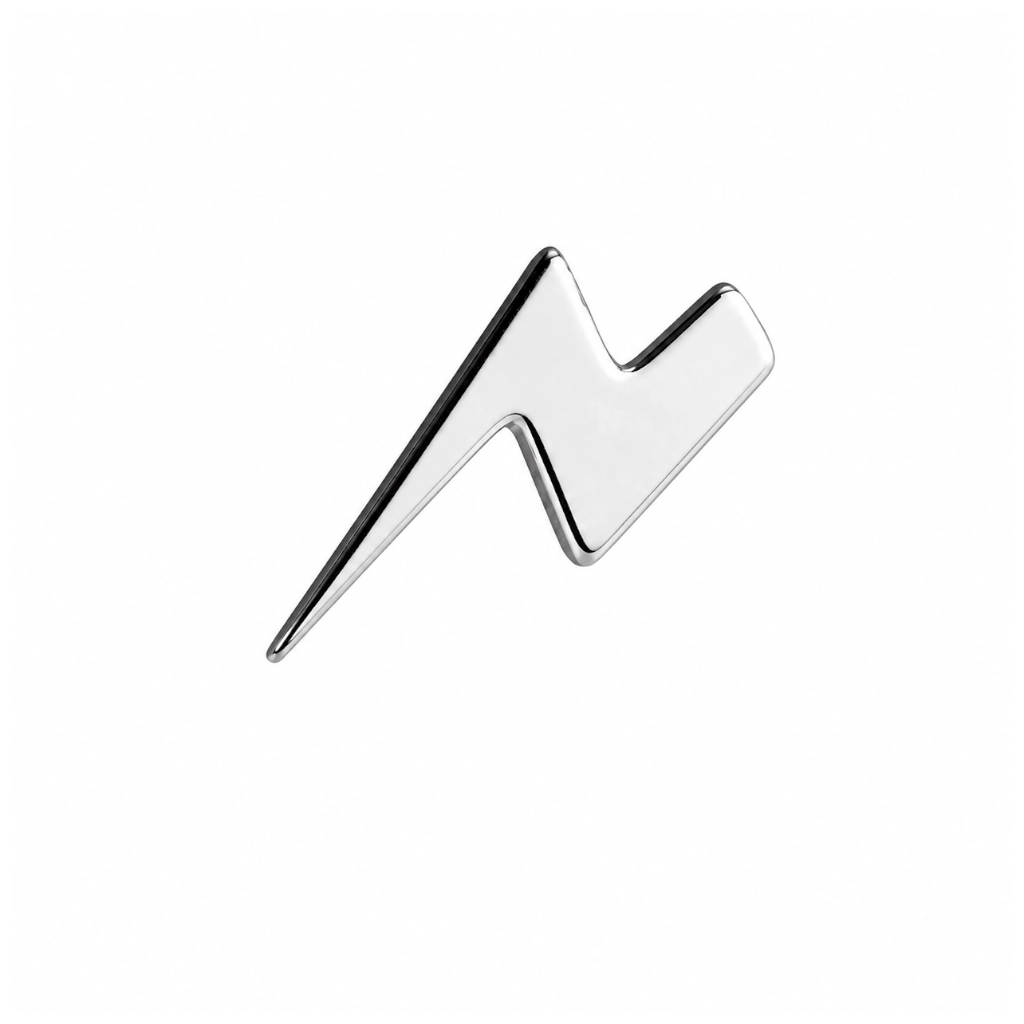 Piercing Embout Titane ASTM F136 Premium Eclair 8 mm – Pas de vis interne*