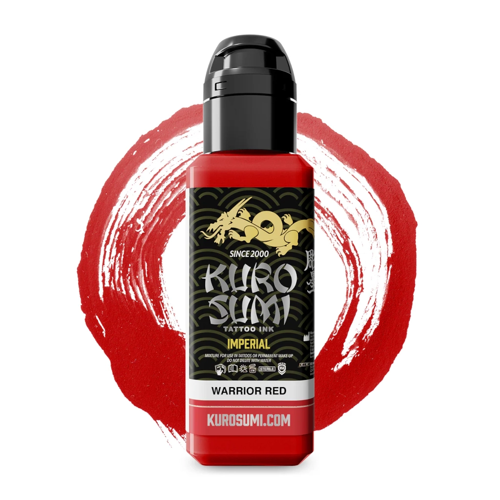 Encre de Tatouage Rouge Kuro Sumi Imperial Warrior Red – Conforme REACH – Pigment Professionnel Haute Intensité*