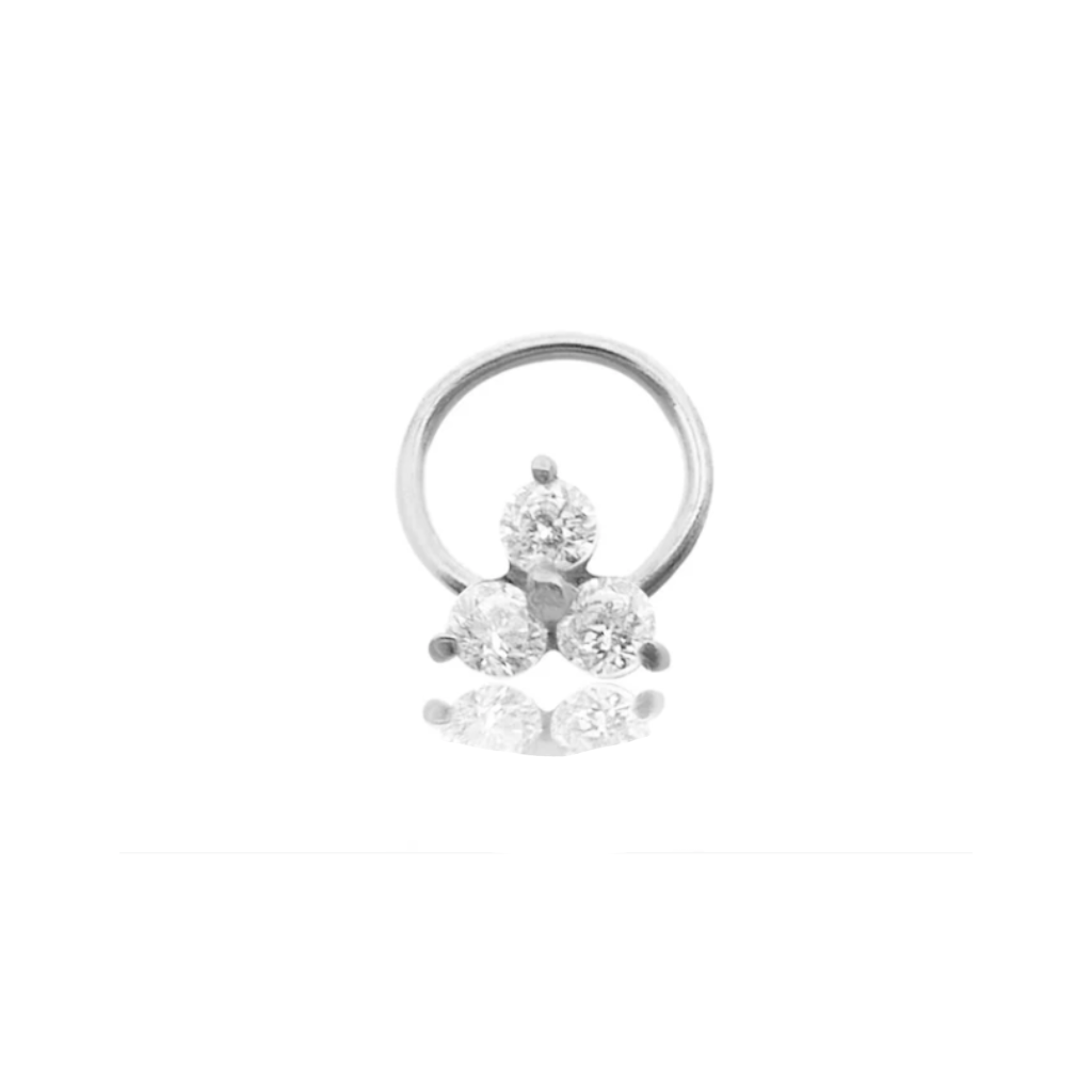 Piercing Anneau - Titane Astm F136 - Clicker 124 avec fermeture à charnière trinité*