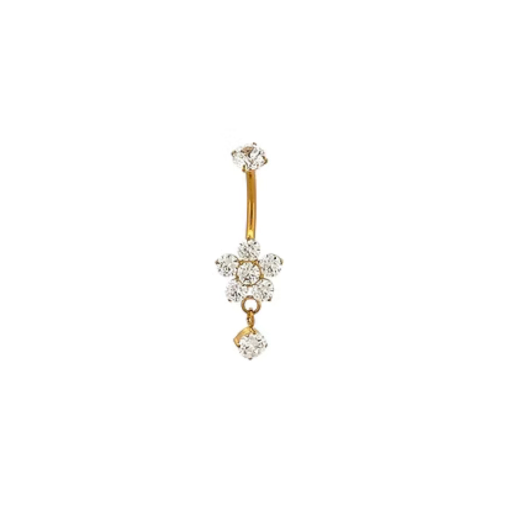 Piercing Banane - Titane Astm F136 Stérile Gold - Banane avec pas de vis interne 1,6 x 10 mm* 