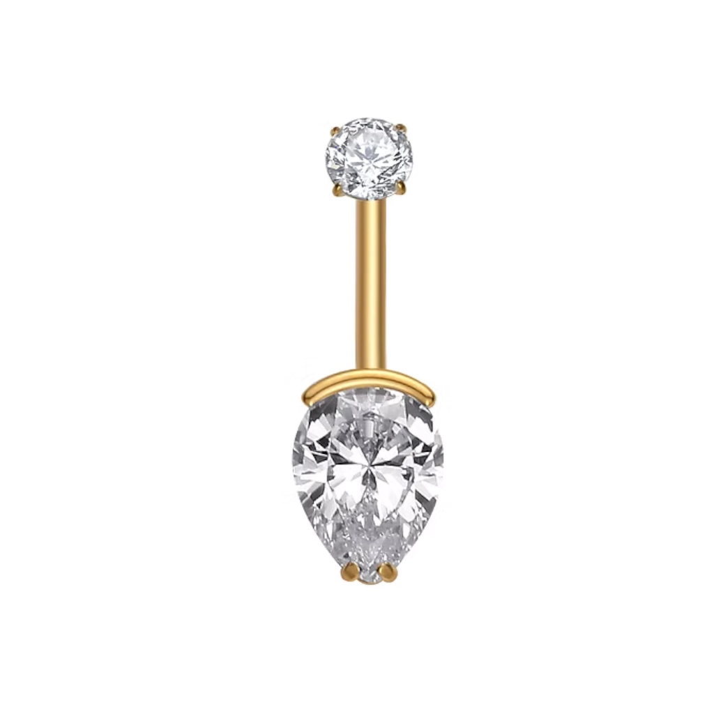 Piercing Banane - Titane Astm F136 Stérile Gold - Banane 5026 avec pas de vis interne 1,6 x 10 mm*