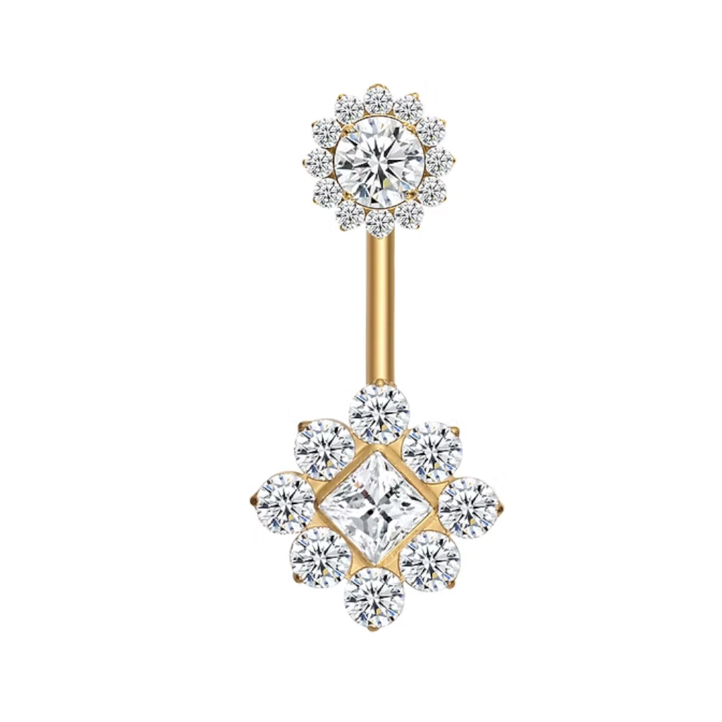 Piercing Banane - Titane Astm F136 Stérile Gold - Banane 5011 avec pas de vis interne 1,6 x 10 mm*