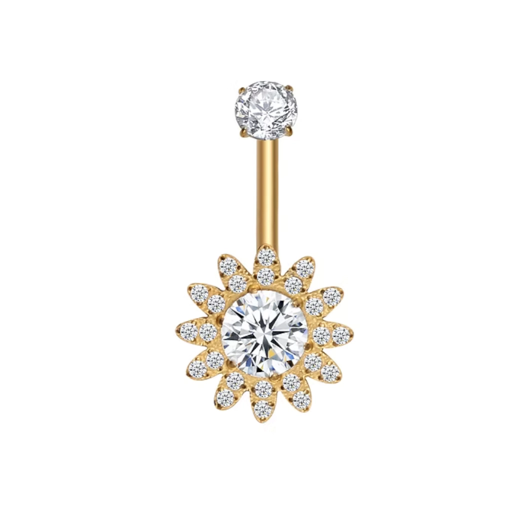 Piercing Banane - Titane Astm F136 Stérile Gold - Banane 5022 avec pas de vis interne 1,6 x 10 mm*