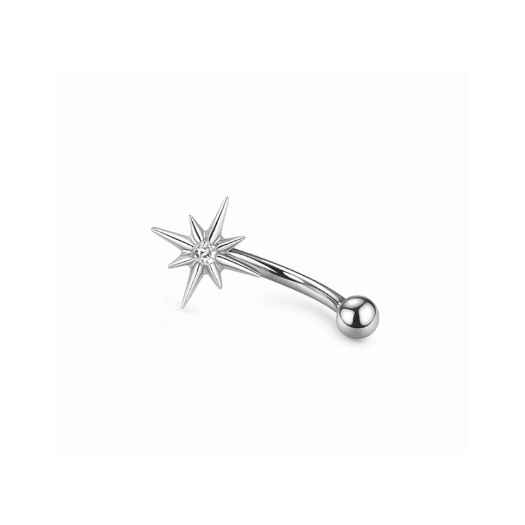 Piercing Banane - Titane Astm F136 Stérile -  Micro banane 2008 avec pas de vis interne 1,2 x 8 mm*