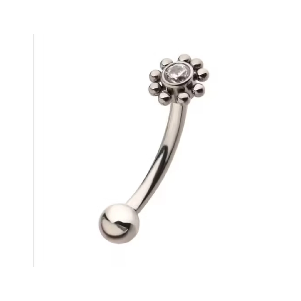 Piercing Banane - Titane Astm F136 Stérile -  Micro banane 3030 avec pas de vis interne 1,2 x 8 mm*