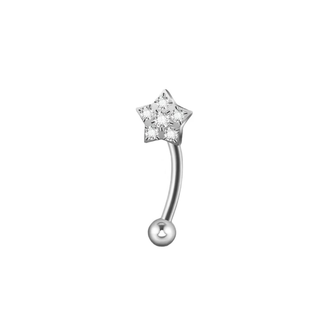 Piercing Banane - Titane Astm F136 Stérile -  Micro banane 3035 avec pas de vis interne 1,2 x 8 mm*