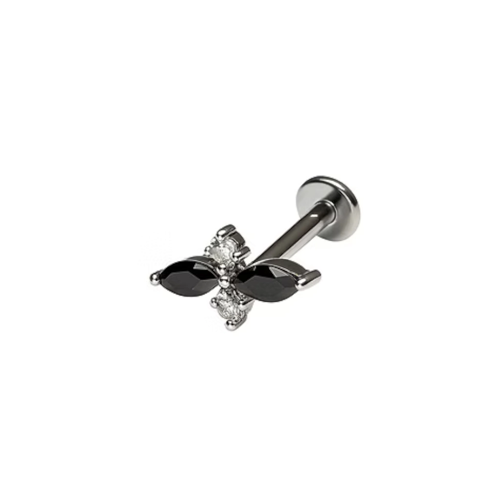 Piercing Labret - Titane F136 Stérile - Labret n°1796 avec pas de vis interne 1,2 x 8 mm*