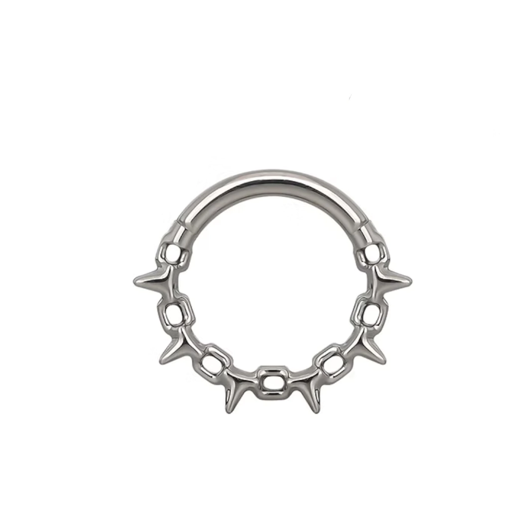 Piercing Anneau - Titane F136 Stérile - Clicker 3047 avec fermeture à charnière 1,2 x 8 mm*