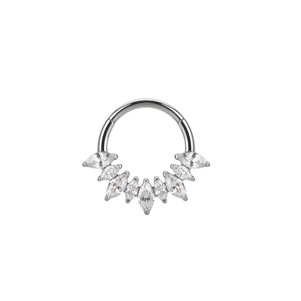 Piercing Anneau - Titane F136 Stérile - Clicker 1533 avec fermeture à charnière 1,2 x 10 mm*