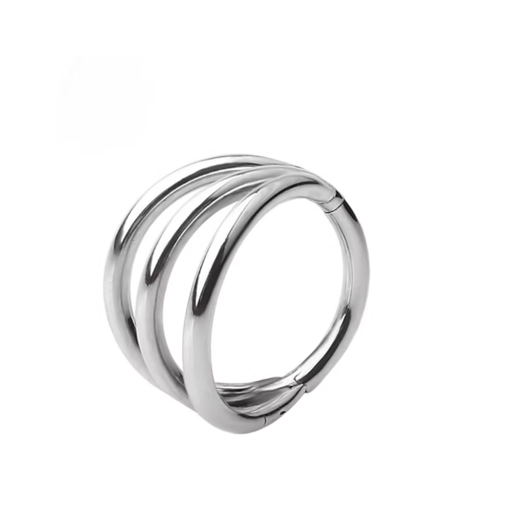 Piercing Anneau - Titane F136 Stérile - Clicker 471 avec fermeture à charnière 1,2 x 8 mm*