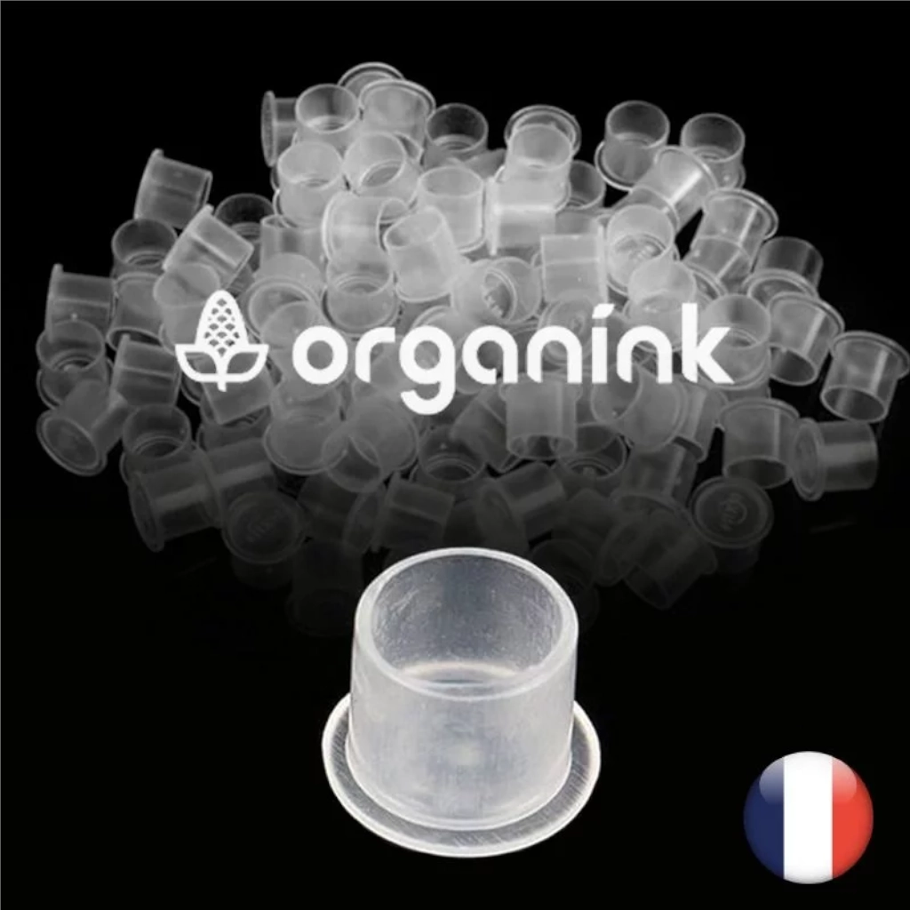 Cups Tattoo - Organink Caps Plastique Recyclé - Sachet de godet à encre en plastique recyclé*