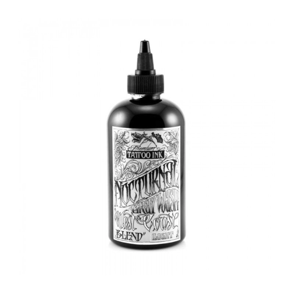 Encre Entrainement Tattoo Greywash - Nocturnal Ink Grey Wash Light - Encre artistique pour l'entraînement au tatouage NON REACH* 