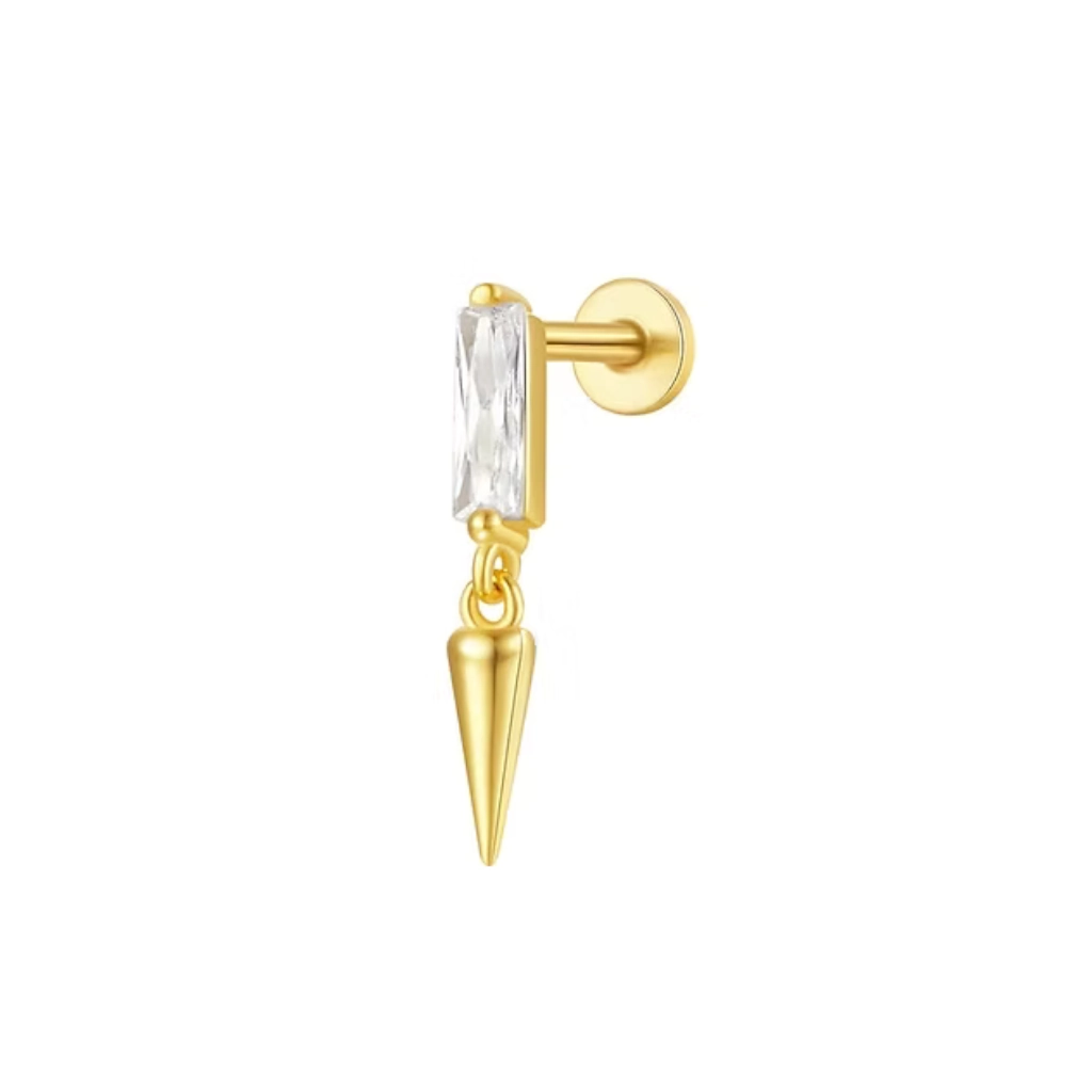 Piercing Labret - Titane F136 Gold Stérile - Labret 3010 interne en titane pvd gold 1,2 x 8 mm*