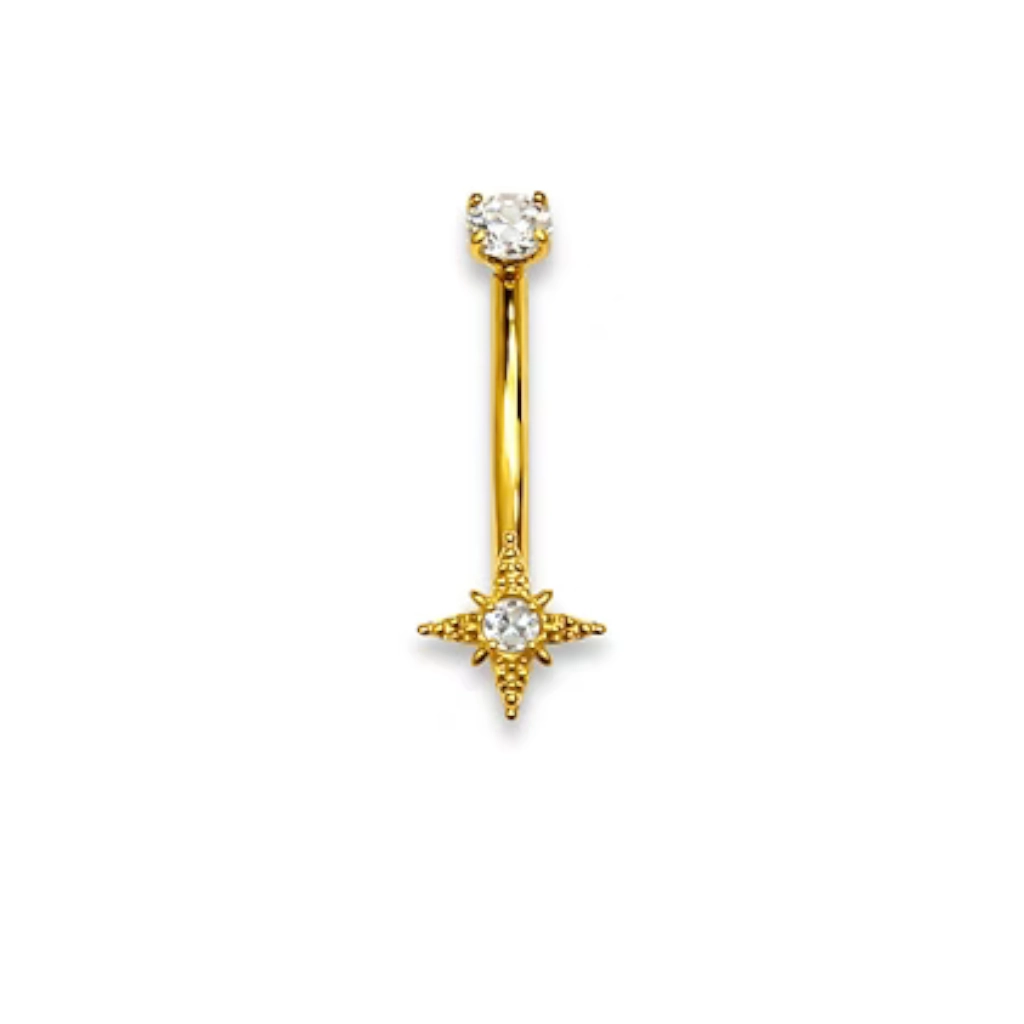 Piercing Banane - Titane Astm F136 Stérile -  Micro banane 3075 avec pas de vis interne 1,2 x 8 mm*