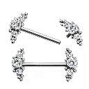 Piercing Barbell Titane ASTM F136 Premium – Filetage Interne Stérile & Embout Arche Strass* 