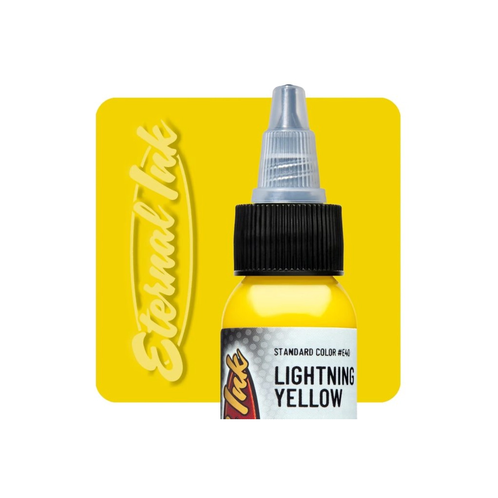 Encre Tattoo Jaune - Eternal Ink Lightning Yellow - Encre artistique pour l'entraînement au tatouage NON REACH*