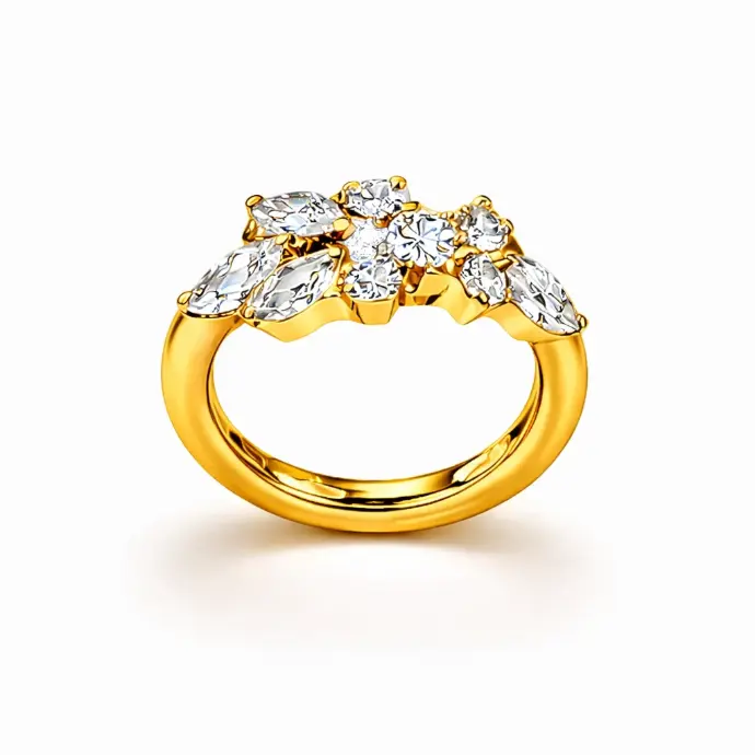 Anneau Titane ASTM F136 - Clicker 3069 Stérile Chevauchements 9 Strass Argent ou Gold