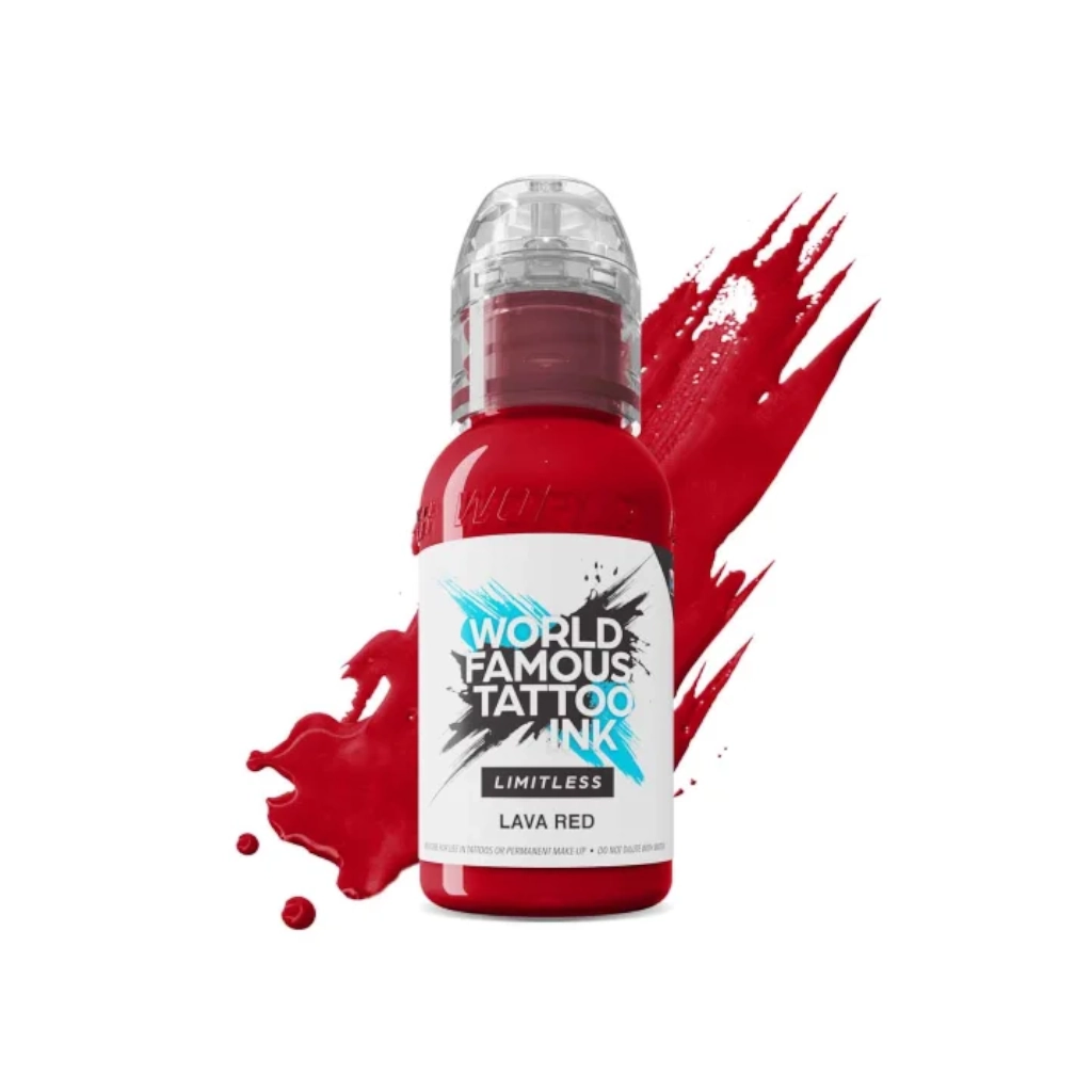 Encre de Tatouage Rouge World Famous Lava Red – Conforme REACH – Pigment Professionnel Haute Intensité*