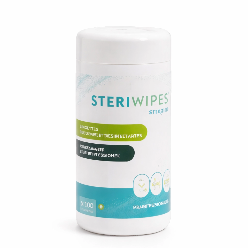 Boîte de 100 Lingettes Désinfectantes Steriwipes – Hygiène Tattoo, Piercing & Médical (Non Certibiocide)*
