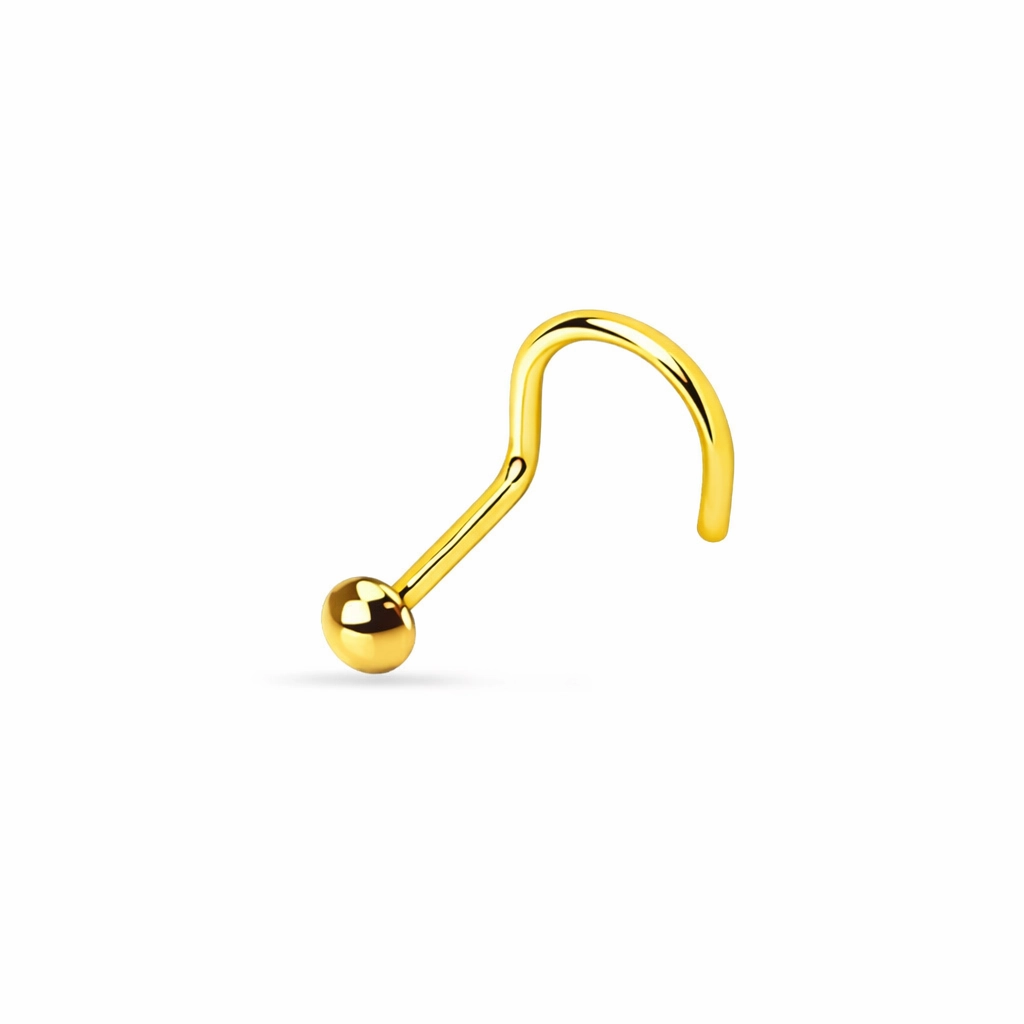 Piercing Nez Titane ASTM F136 Stérile – Stud de Nez Gold & Demi Bille Piercing Professionnel* 