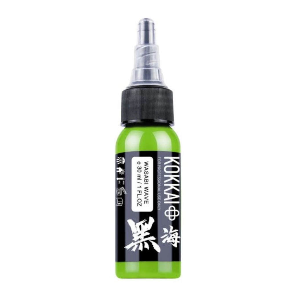 Pigment Tatouage Vert Wasabi Wave – Kokkai Sumi REACH | Couleur Intense, Résultat Durable Pro Haute Intensité*