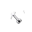 Piercing Labret Titane ASTM F136 Premium – Filetage Interne Stérile & Embout Éclair 8 mm*