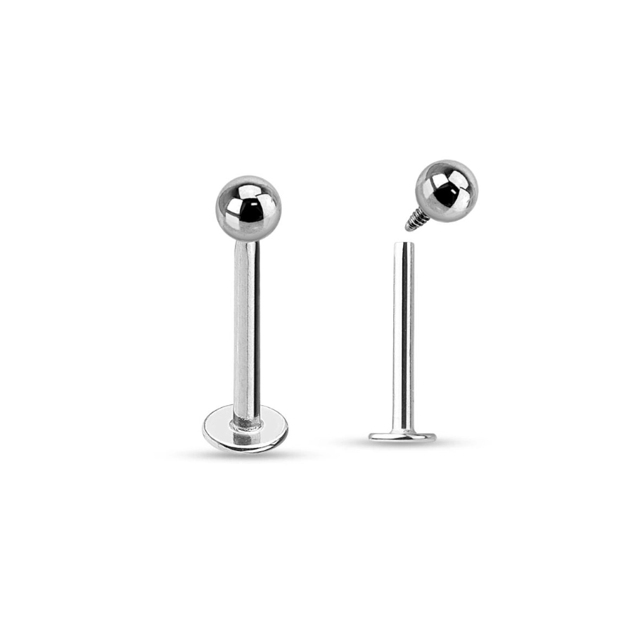 Piercing Labret Titane ASTM F136 Premium – Filetage Interne Stérile & Bille Qualité Implant*
