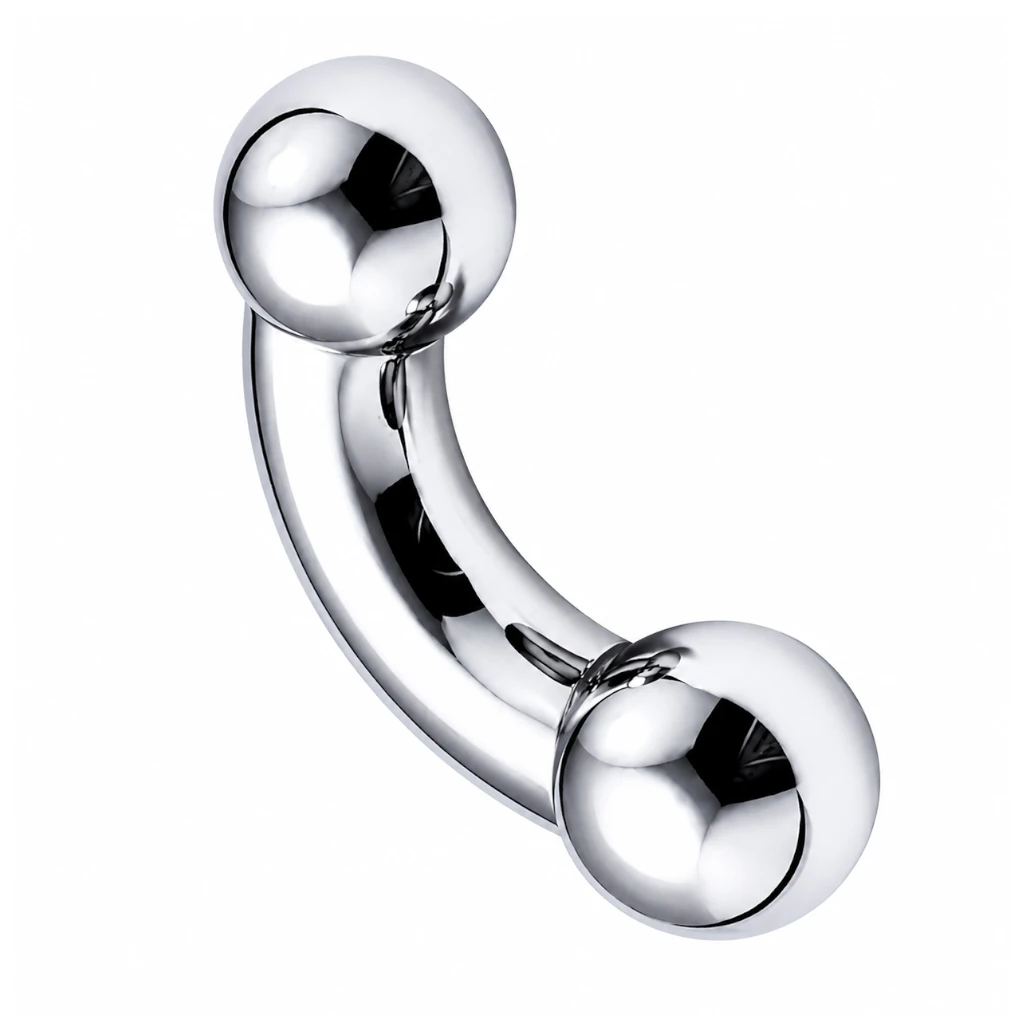 Piercing Banane Titane ASTM F136 Premium – Filetage Interne Stérile & Bille Gros Diamètre*