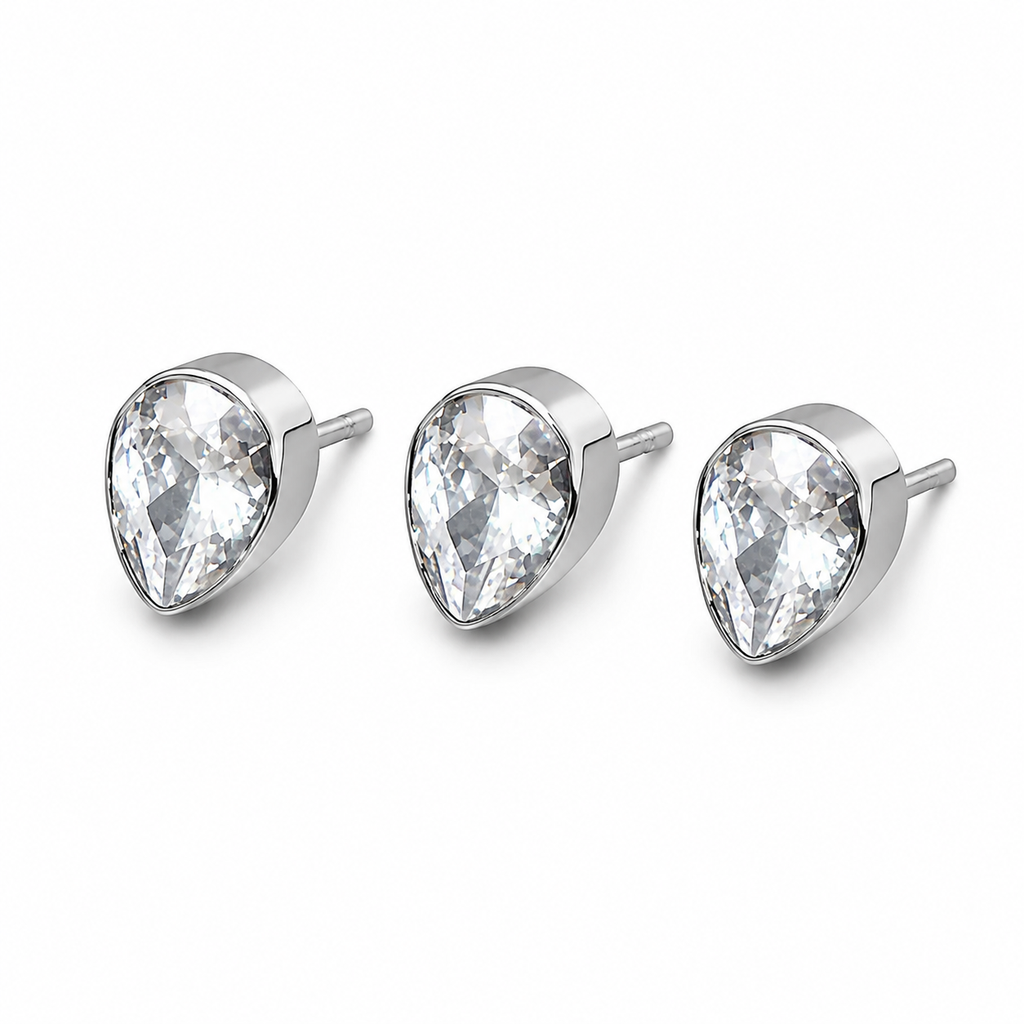 Embout Piercing Strass Goute Titane ASTM F136 Threadless – Bijou Piercing Haut de Gamme Hypoallergénique Ultra Résistant*