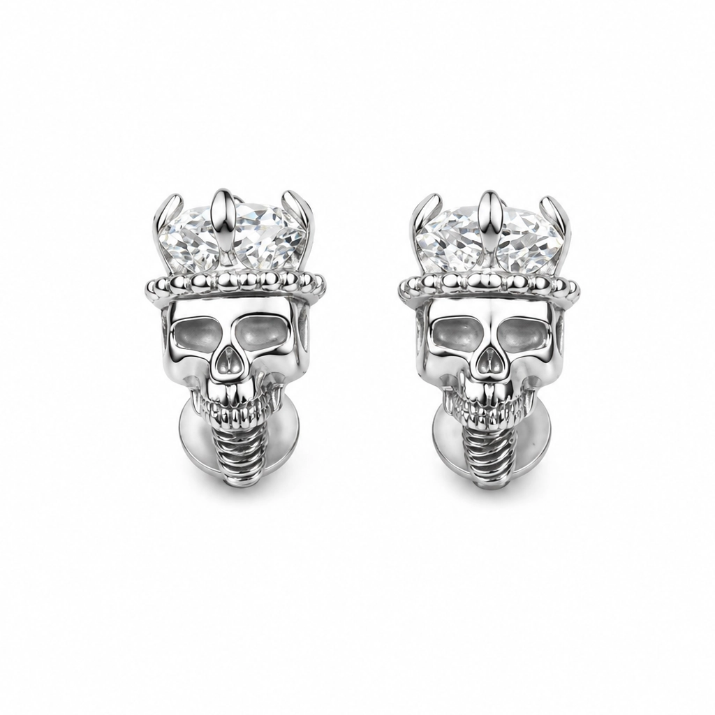Piercing Labret Titane ASTM F136 Premium – Labret 500 Filetage Interne Stérile & Embout Tête de Mort 6 mm*