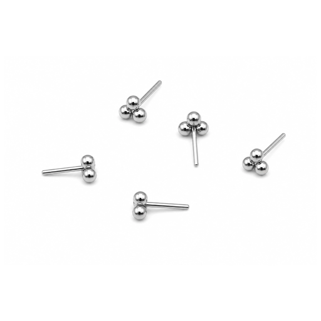 Embout Piercing Triple Bille 2mm Titane ASTM F136 Threadless – Bijou Piercing Haut de Gamme Hypoallergénique Ultra Résistant*