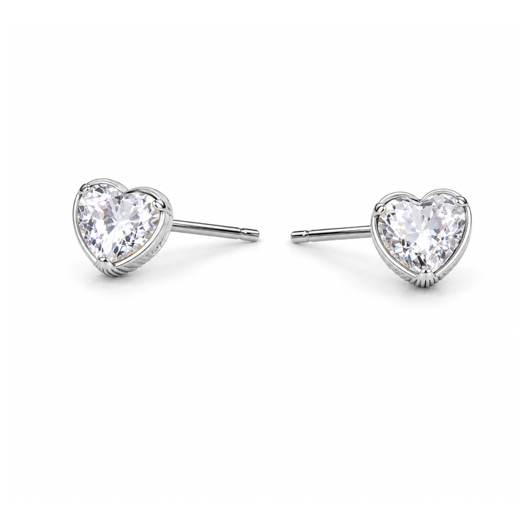 Embout Piercing Cœur Strass Titane ASTM F136 Threadless – Bijou Piercing Haut de Gamme Hypoallergénique Ultra Résistant*