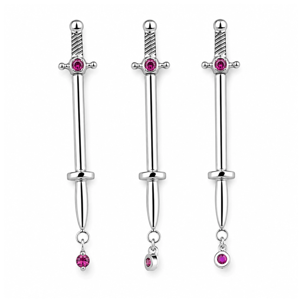 Embout Piercing Epée Titane ASTM F136 Threadless – Bijou Piercing Haut de Gamme Hypoallergénique Ultra Résistant*