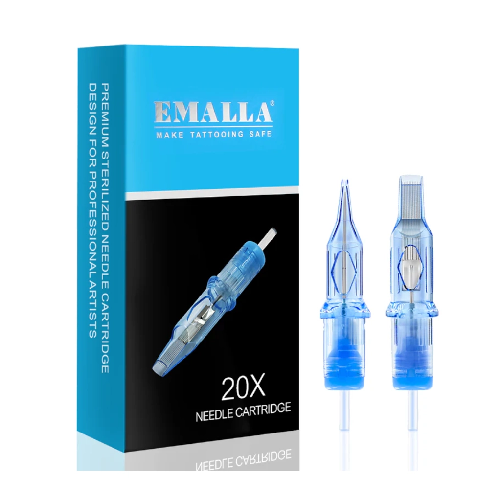 Cartouche Tattoo Emalla - Round Liner Extra Long Taper - Boîte de 20 cartouches pour le tatouage